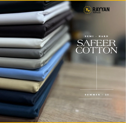 Safeer Cotton – Premium Semi-Hard Finish | Summer Collection for Men | 4.5 Meter Suit