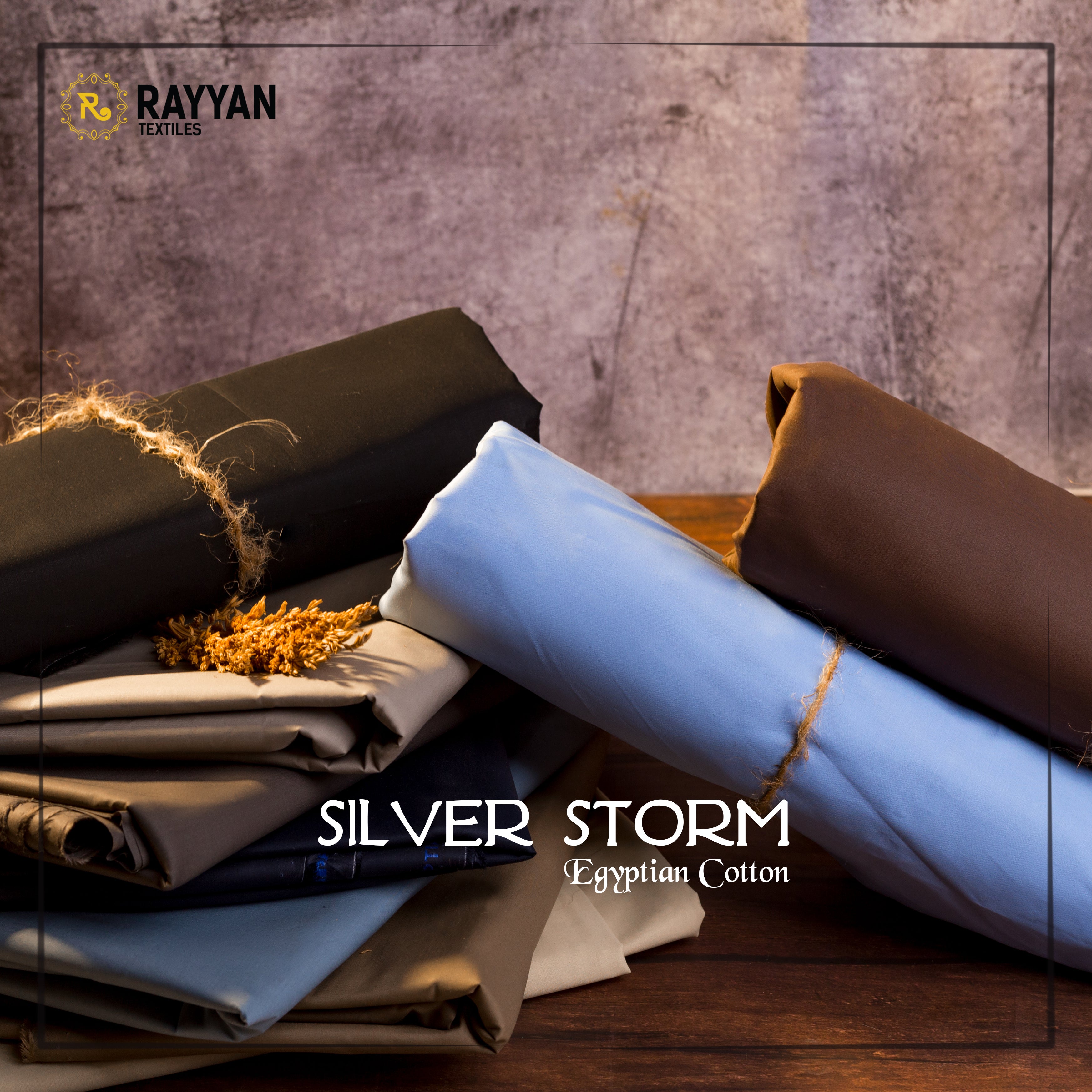 Silver Storm -100% Egyptian Cotton